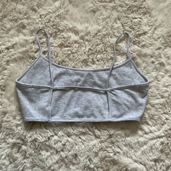 Garage Light Gray Ribbed Bra Top - Picture 2 of 4
